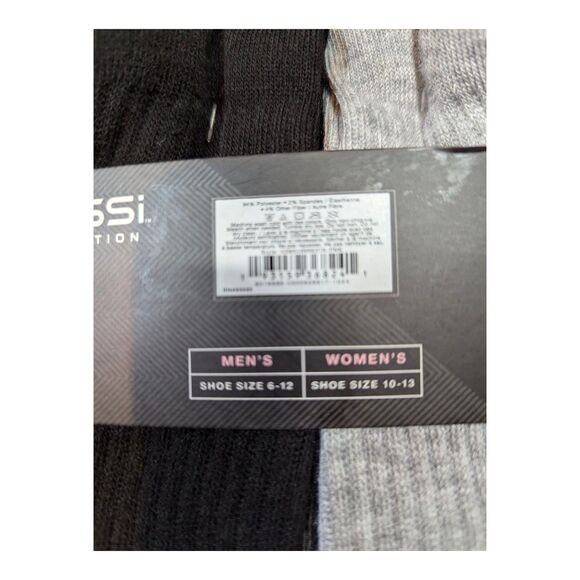 MESSI Collection Mens Cushioned Crew Socks Sz 6-12 Set of 6 Pink Bla Whi Gra - Picture 4 of 4